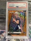 2024 Panini Prizm Drake Maye Orange Disco Rookie RC #329 PSA 9