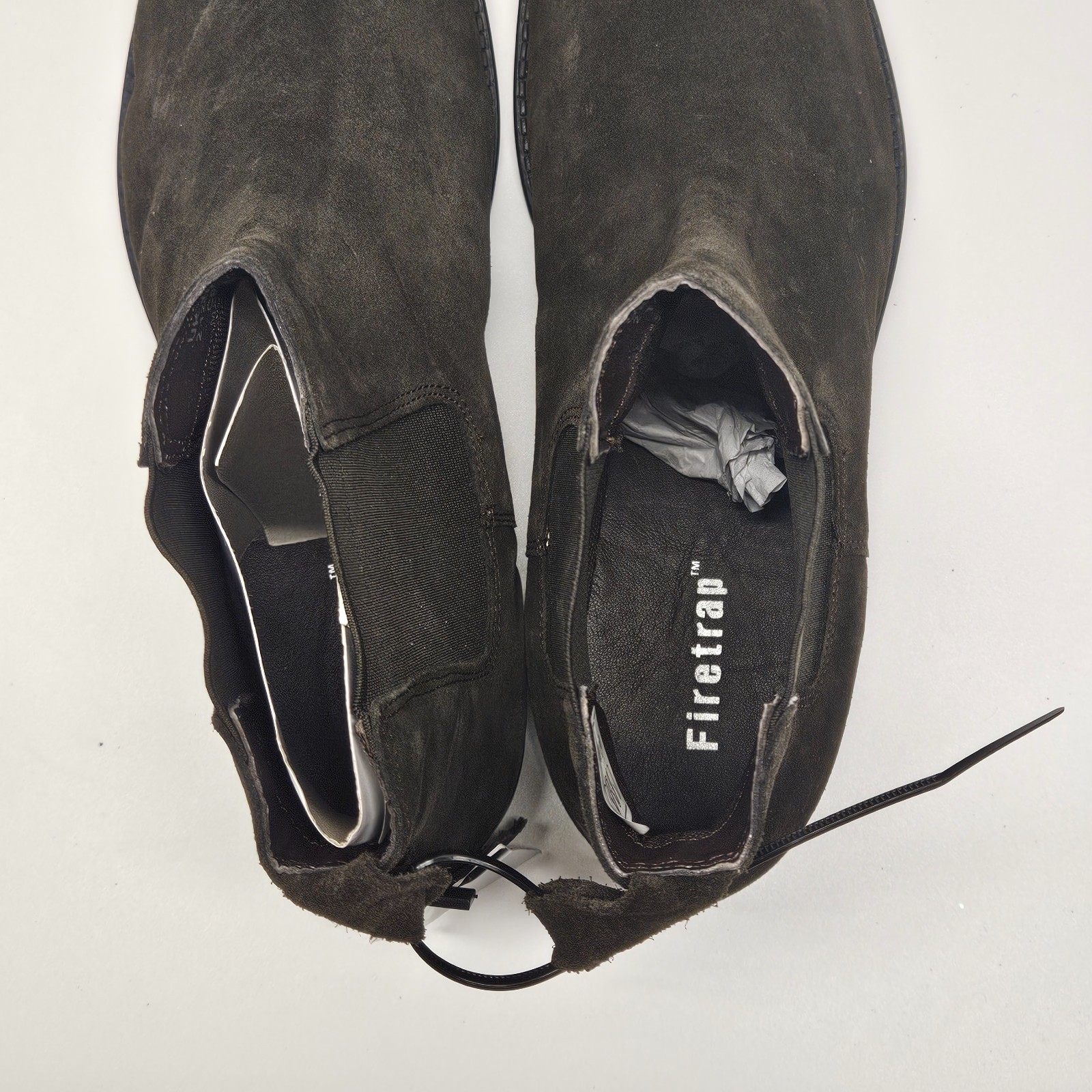 Firetrap Chelsea Boots Black UK 10 EU 45 Suede Smart Casual image 3