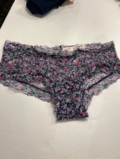 Victoria's secret NEW colorful floral lace cheeky panties size Large boy short