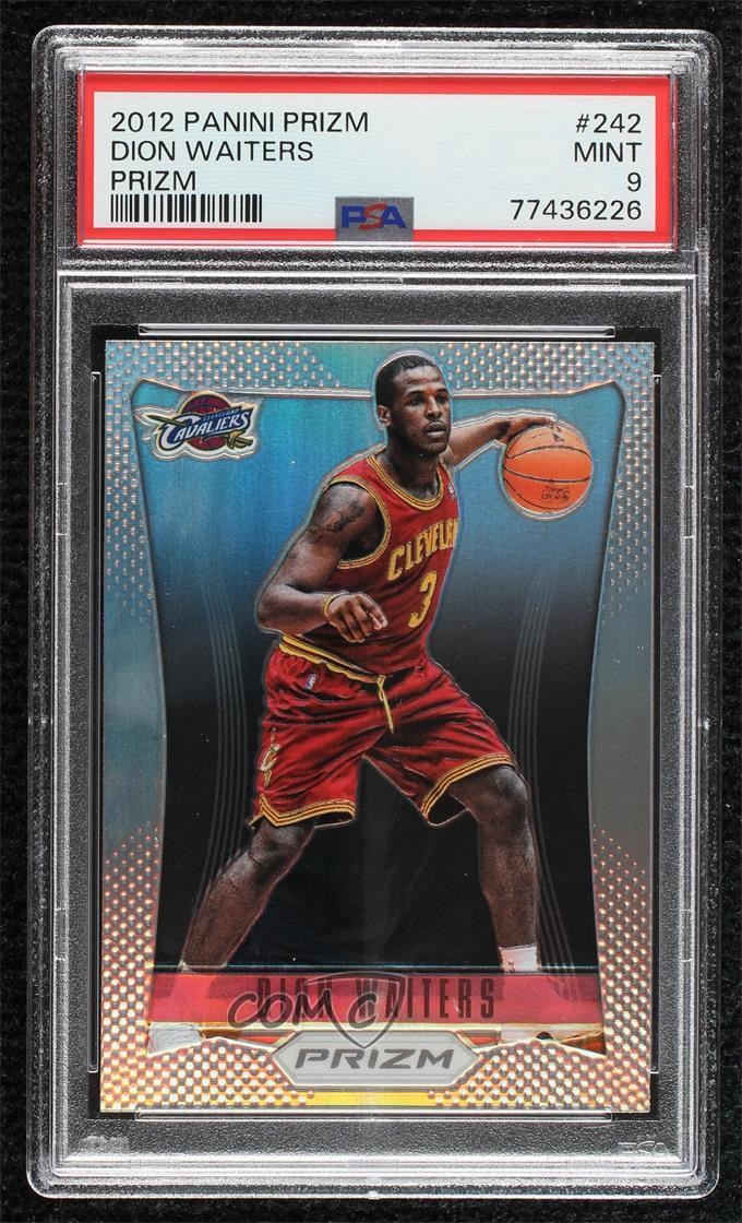 2012-13 Panini Prizm Silver Prizm Dion Waiters #242 PSA 9 MINT 04ah