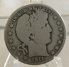 1911-S Barber Half Dollar About Good