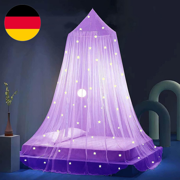 Eimilaly Sterne Betthimmel Leuchtet Im Dunkeln, Betthimmel FüR MäDchen Moskitone-image