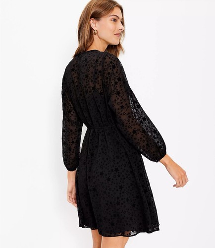 LOFT Star Tie Waist Dress - Large - Foto 2 di 4