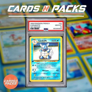 Carte Pokemon Carabaffe 42/102 Set de base Edition 1 PSA 10 GEM MINT
