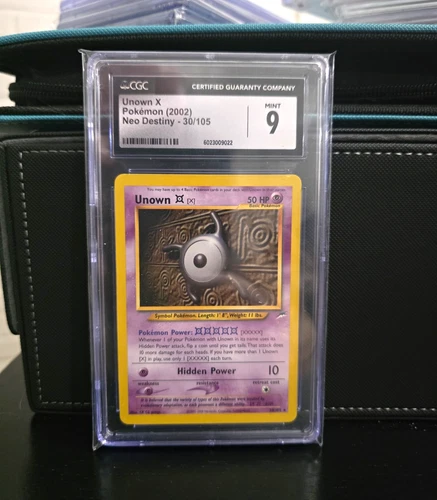 CGC 9 Pokemon TCG 2002 Neo Destiny Unown X 30/105 Holo Graded