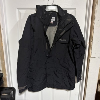 COLUMBIA-  TITANIUM OMNITECH SHELL JACKET, LARGE, BLACK, MEN S