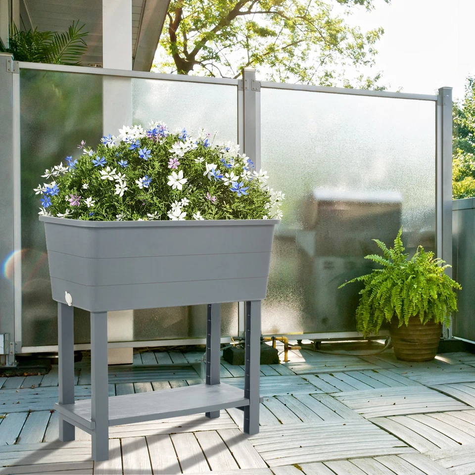 3Pcs Raised Garden Bed Elevated Standing Planter Box Self Watering with Bottom - Image 2 of 4