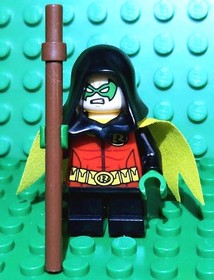 Lego Batman Movie Robin 76056 Green Hands & Hood Super Heroes Minifig w/ Staff 