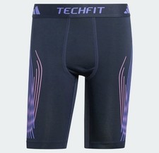 Adidas TECHFIT Pro Series Power 7  Tights Shorts Aurora Ink IX7606 Men's Sz L