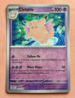 Clefable~ Reverse Holo~ Cute Pink Pokemon ~ Pretty in Pink & Pastel Gallery