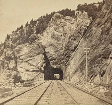 Stereoview Break Neck Tunnel-Hudson River-E. & H.T. Anthony 1860