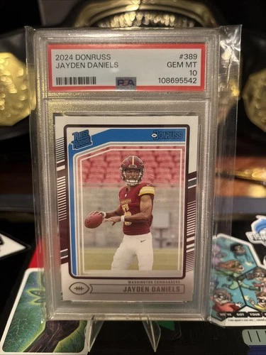 2024 Panini Donruss Jayden Daniels #389 Rated Rookie PSA 10 Commanders BW3