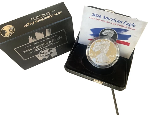 1776-2026 W Proof American Silver Eagle 1 oz Silver $1- 250th Anniversary.Mint