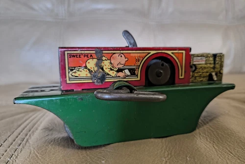 MARX  POPEYE  HANDCAR  HAND CAR  WIND UP  C. 1930'S  FOR PARTS OR REPAIR MARX