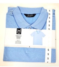 Members Mark Mens Size Small Stretch Classic Fit Polo Classic Fit Blue Shirt