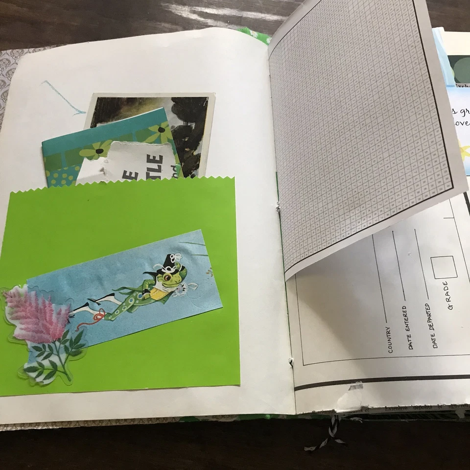 Altered Yertle The Turtle Junk Journal~5 Signatures, 120 Pages, Stuffed Pockets! - Image 4 of 4