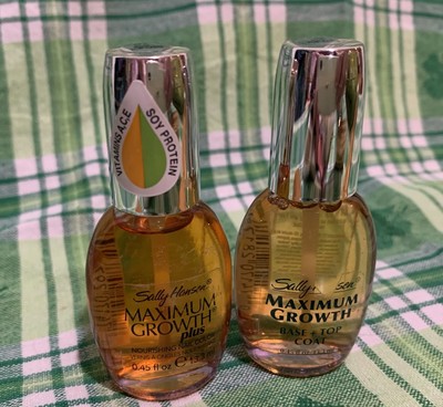  Sally Hansen Maximum Growth Plus Base & Top Coat Lot of 2