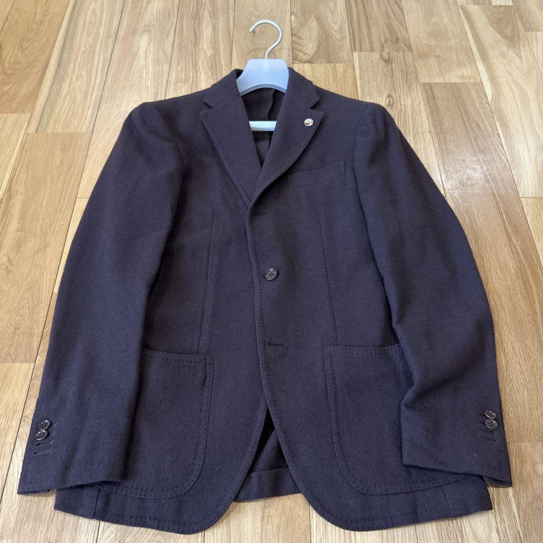 RING JACKET Creamy waffle fabric brown jacket | eBay