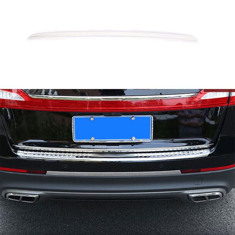 For Lincoln MKX 16-18 Silver Cover Trim Titanium Rear Bumper Strip Protector