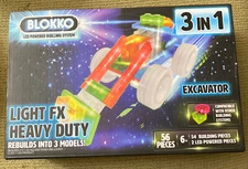 Children Toy Construction Trucks Light-Up Building Blocks 3 in 1 