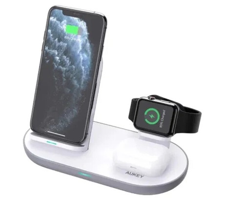 Wireless Charger Dock Charging Station 3in1 for Apple Watch iPhone14 13 12 11 XS - Picture 10 of 11