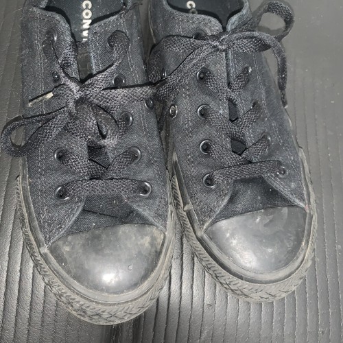 CONVERSE Low Tops Chucks Boy Girl 2 Black Unisex 122 BTS - Picture 2 of 5