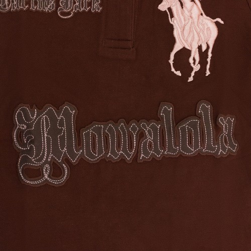 NWT MOWALOLA BROWN CACTUS JACK POLO SIZE L $220 - Picture 3 of 5