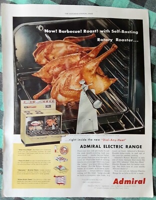 ADMIRAL ELECTRIC RANGE AD AD FROM SATURDAY EVENING POST MAY 7, 1955