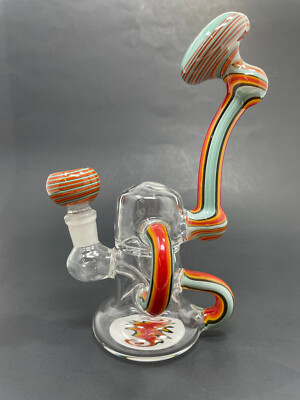 Hookah Water Pipe Glass 7'' Aqua Round Tobacco Bong Smoking Pipe - Fast Ship