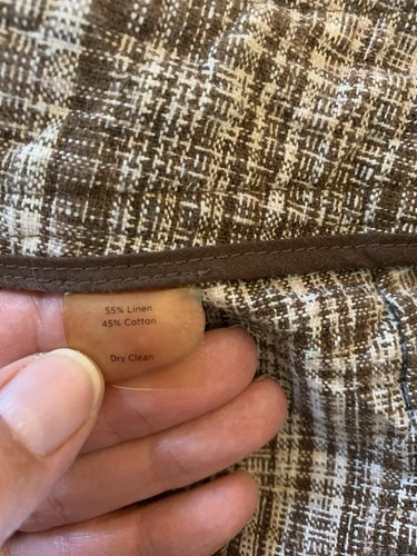 Talbots Damen Leinen und Baumwolle Caprihose braun und creme kariert Größe 12 - Bild 10 von 15