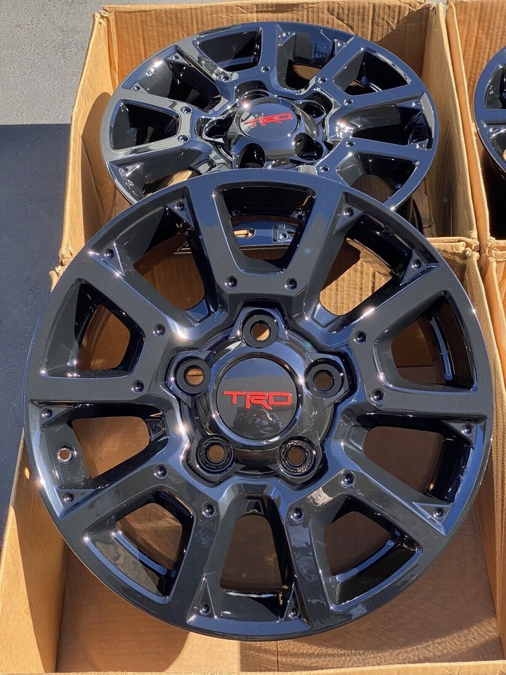 18” TOYOTA TUNDRA SEQUOIA TRD PRO OEM GLOSS BLACK WHEELS RIMS FACTORY ...