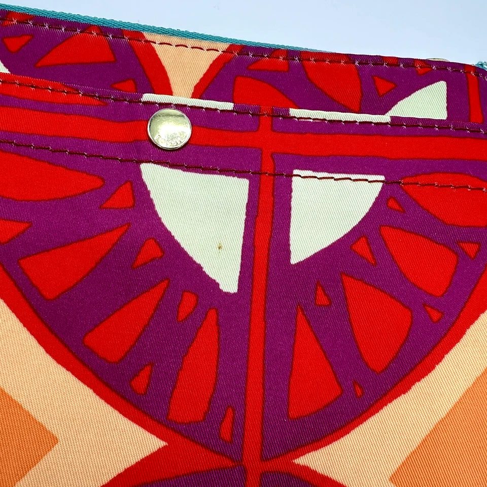 Fossil Key-Per Zip Around Wristlet Raspberry Print Pink/Orange/Turquoise SL4522 - Image 4 of 4