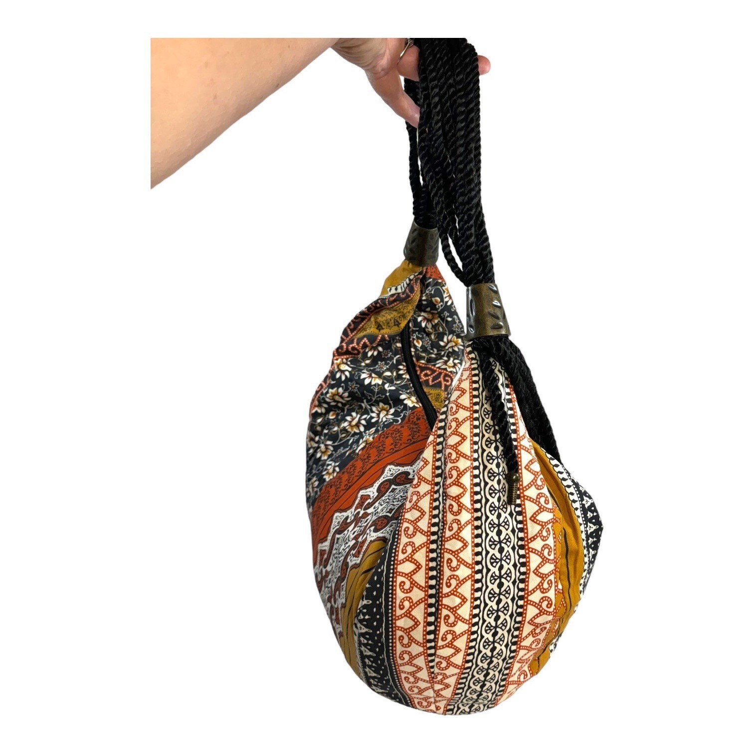 Boho Chic Multi-Color Hobo Bag Patchwork Hippie D… - image 2