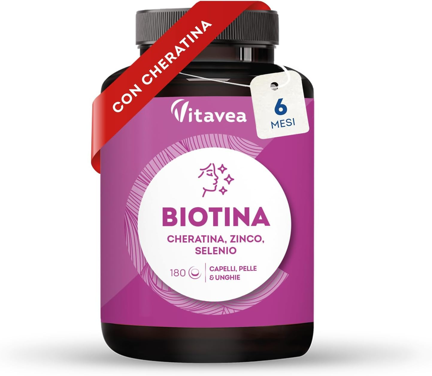 Biotina e Vitamine Capelli - Soluzione Anticaduta e Rinforzante