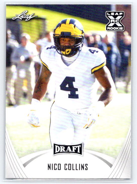 Nico Collins 2021 Leaf Draft Rookie #29