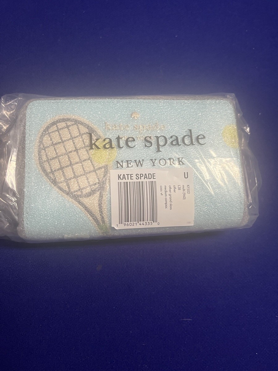 KATE SPADE GRAND SLAM MEDIUM COMPACT BIFOLD WALLET TENNIS KF502