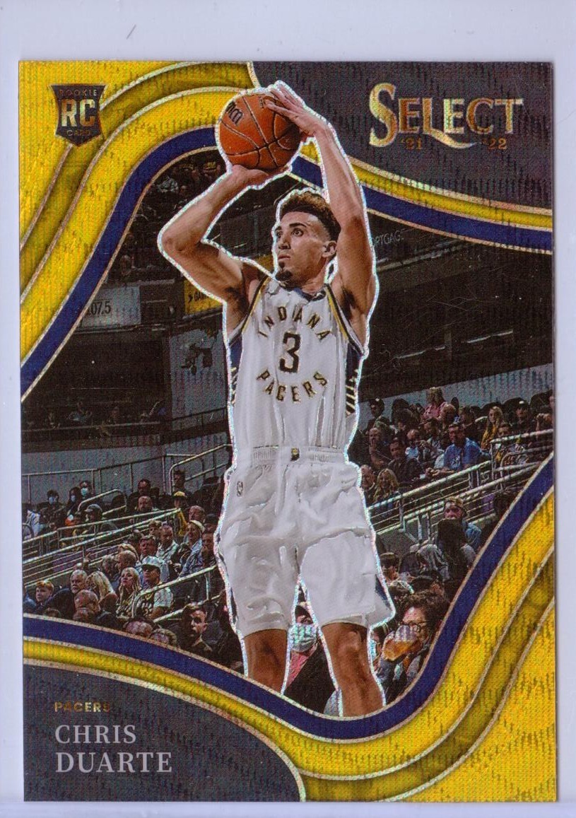 2021-22 Select Gold Wave Prizm #220 Chris Duarte RC - Indiana Pacers