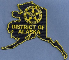 U. S. MARSHAL SERVICE ALASKA PATCH STATE SHAPED