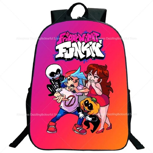 Friday Night Funkin Toddler Game Cartoon Kid School Book Bags Shoulder Mochila - Picture 48 of 58
