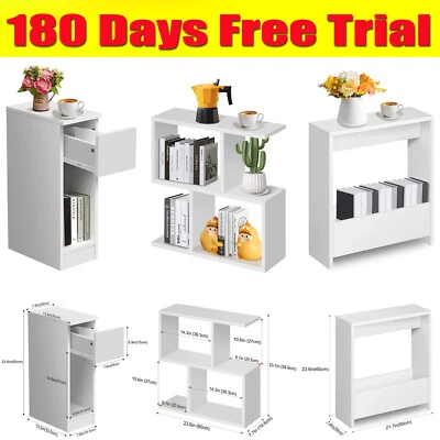 DAYPLUS Side Table with Magazine Rack for Living Room & Office , Bedside End Table Shelf