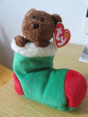 Ty Beanie Babies(Baby) . STOCKINGS , der Bär im Nikolausstrumpf ,Weihnachten
