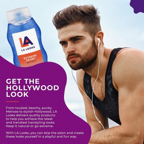Styling Hair Gel - Extreme Sport - 20 Oz - Hold for High Performance Activity - Picture 4 of 5