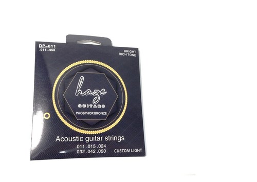 Haze DP-011 (Custom Light .011"~.050") Acoustic Guitar String Set with 3 picks - Picture 2 of 7