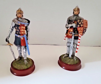 Pair of Design Toscano Knight European Style Sculpture HandCrafted Approx 5 3/4''