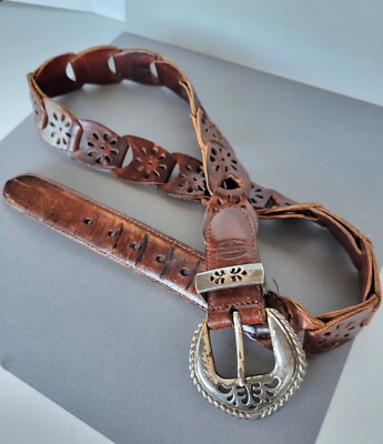 Fossil Brown Genuine Leather Belt Women display picture 1