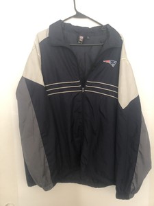 New England Patriots Windbreaker Jacket Sz Xl Blue Reebok Nfl Team Apparel Si Ebay