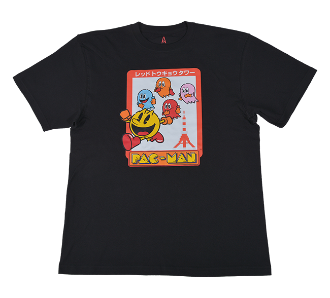 Pac-Man T-shirt (An illustration) Black Red original Japan