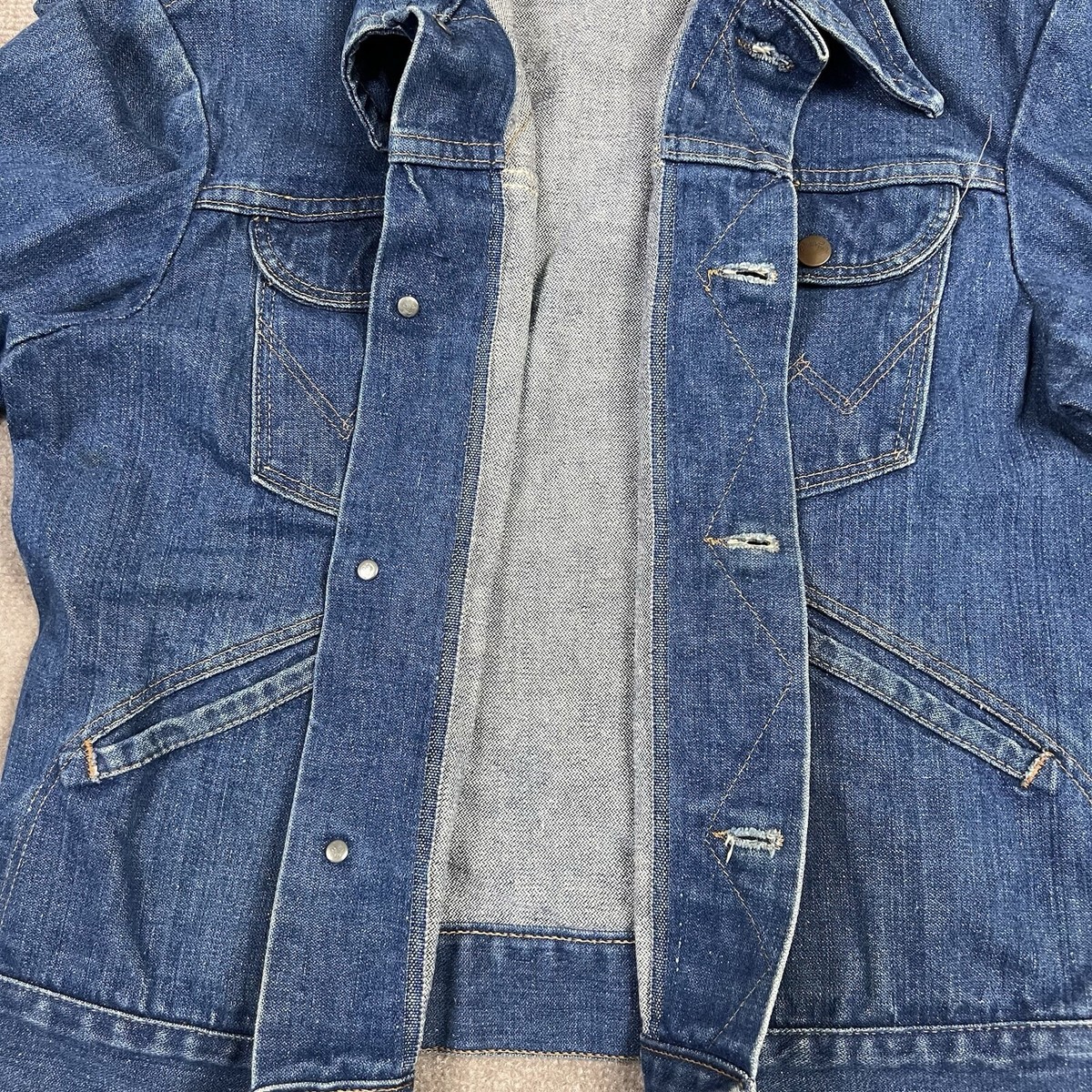 Vintage 60s Wrangler Selvedge Denim Trucker Jacket 124PW