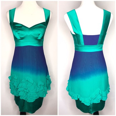 green silk bodycon dress