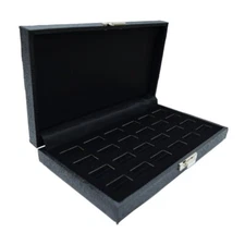 Novel Box Jewelry Tray Case With 24 Ring Foam Insert